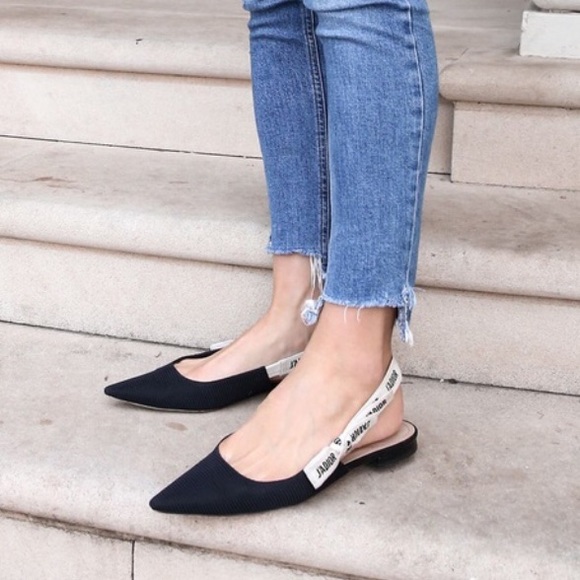 NIB Christian Dior Sweet D sling back flats - Picture 2 of 9